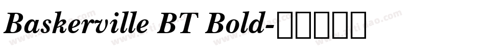 Baskerville BT Bold字体转换